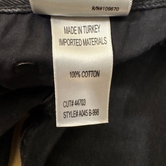 AGOLDE Premium High Rise Skinny Jeans Black Destroyed Hem Button Fly Size 24 - Picture 12 of 16